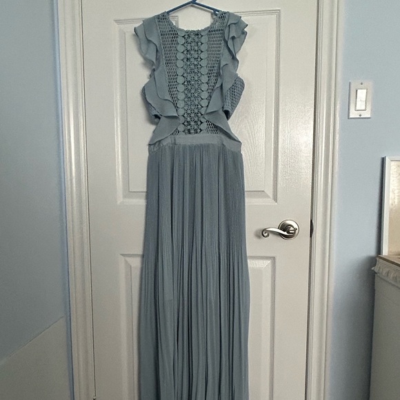 Blue flowy floorlength dress NWT | greek goddess, ethereal - Picture 8 of 8